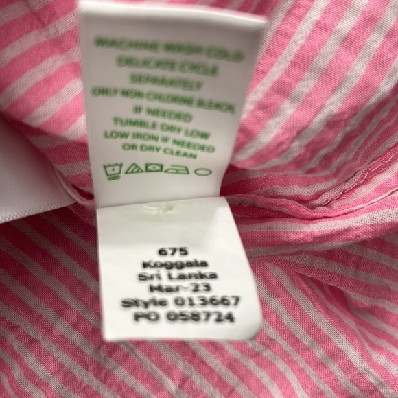 NEW Lilly‎ Pulitzer M Cotton Blend Lightweight Button Down Long Sleeve Blouse - Picture 9 of 11
